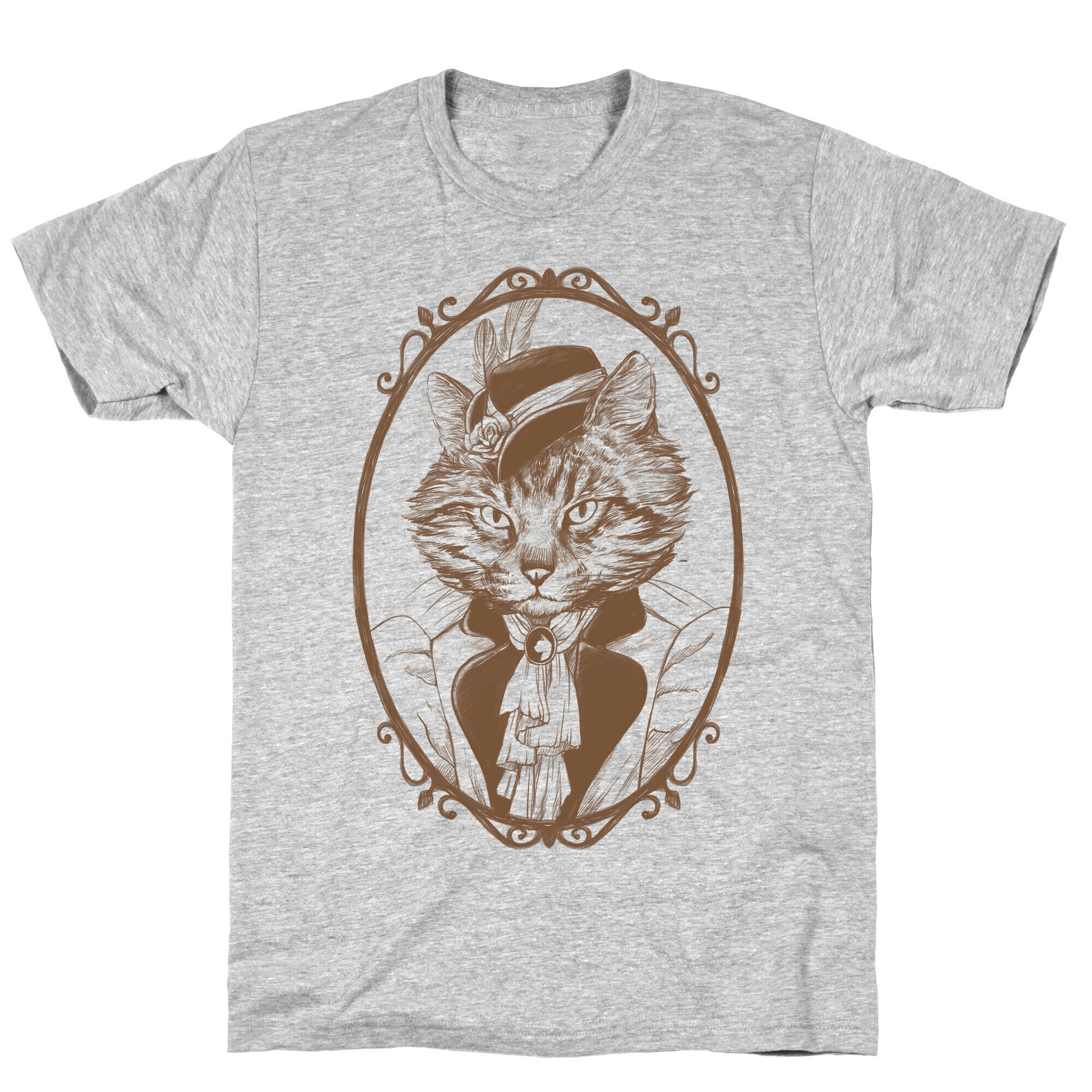 Victorian Portrait of Cat Lady T-Shirt
